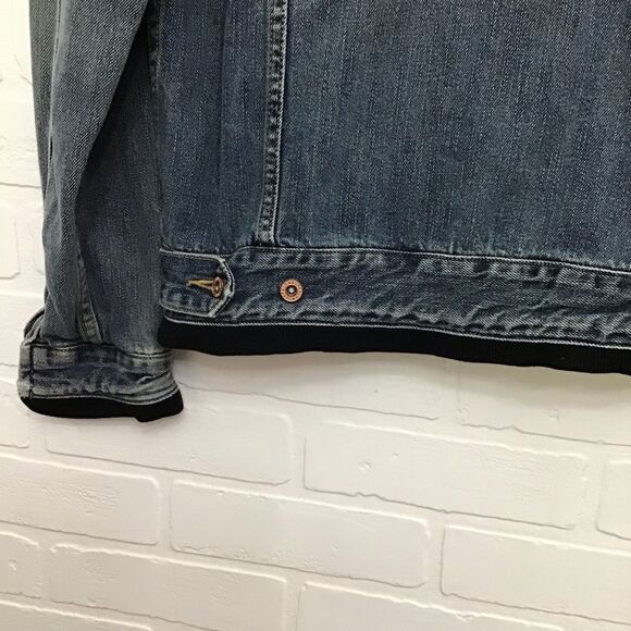 BUFFALO David Bitton jeans jacket denim Sherpa collar small 100% cotton small - Picture 6 of 12